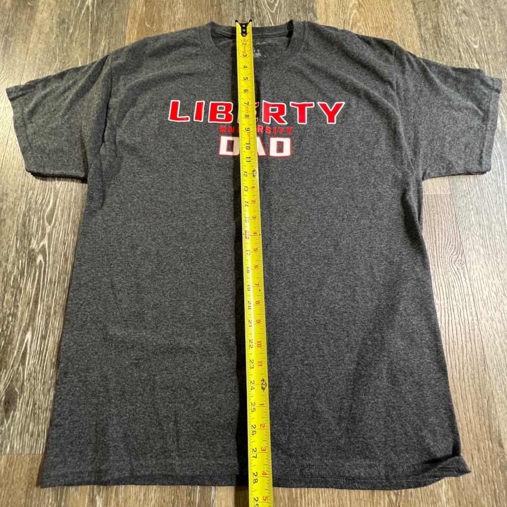 Champion T-Shirt Mens Large Gray Liberty University Dad Short Sleeve Tee - Picture 4 of 6